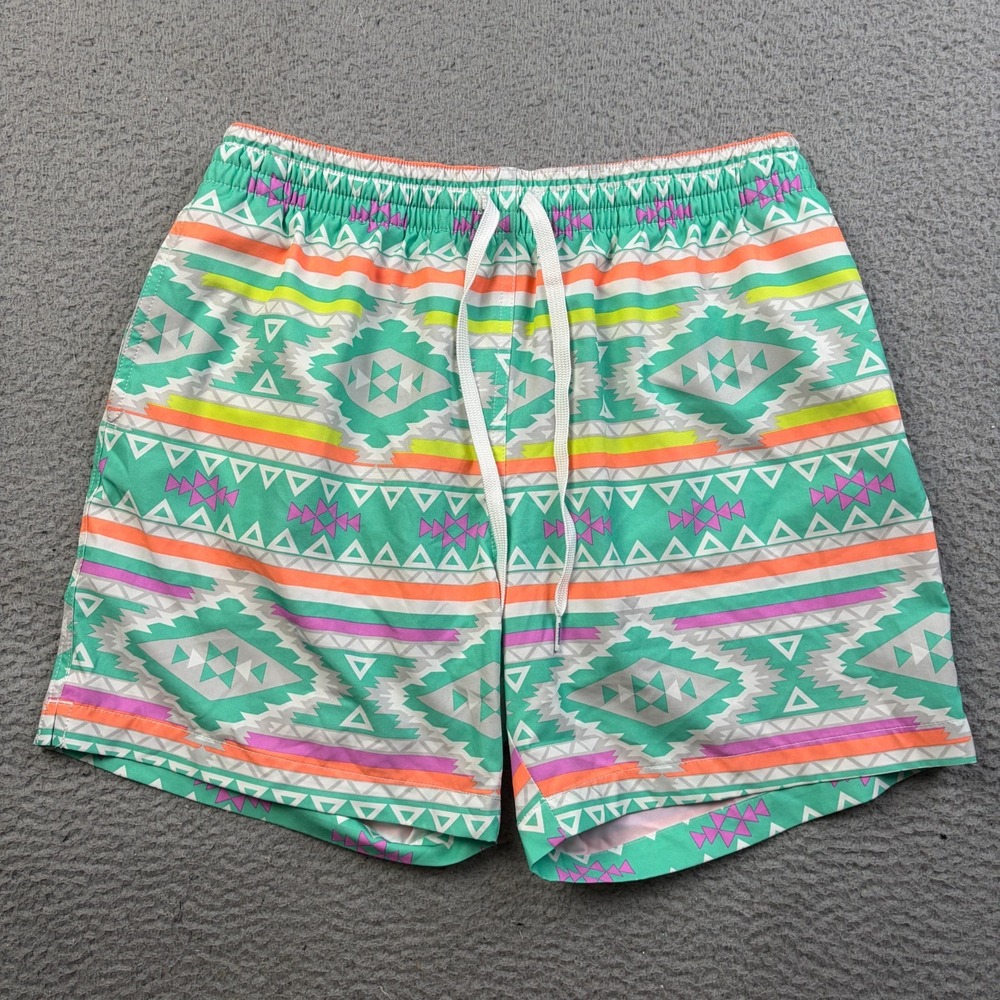Chubbies Shorts Mens M Aztec Southwestern Print 5.5" Inseam Lined Swim Trunks